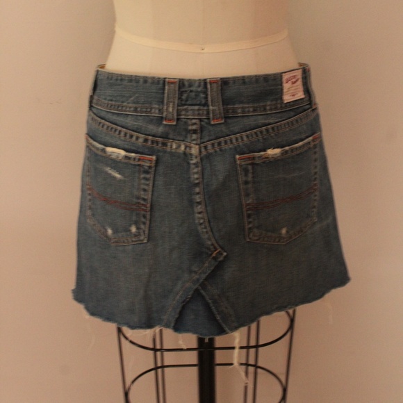 1990’s Lucky Brand Denim Cut-Off Skirt - Picture 2 of 5